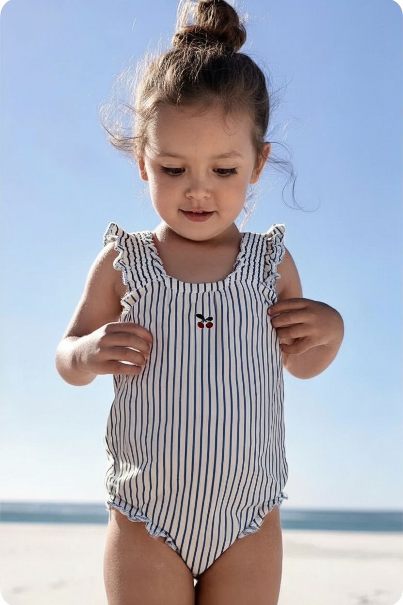 Baby Amalfi | set costume da bagno intero + cuffia