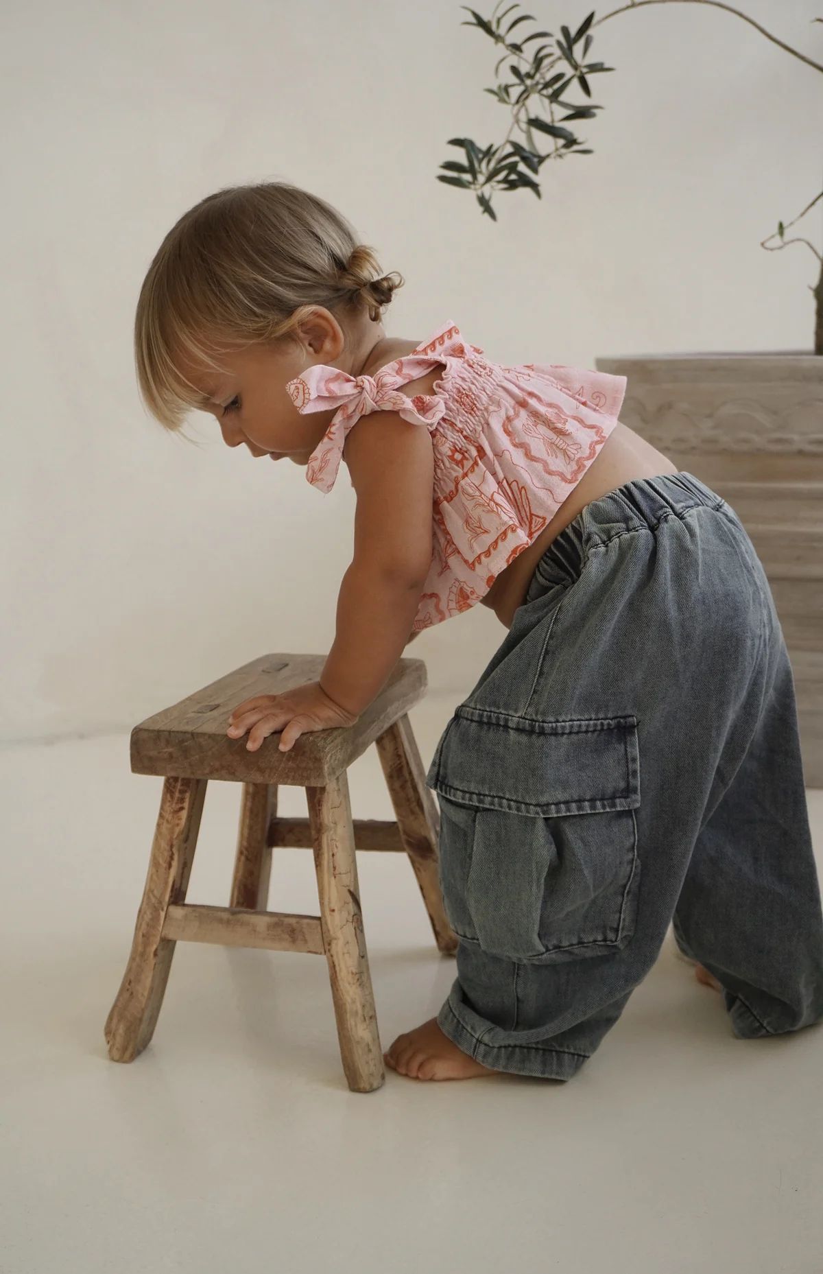 Cargo Capri Denim