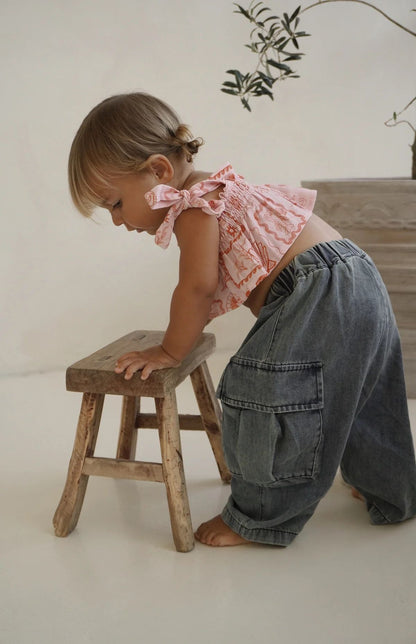 Cargo Capri Denim