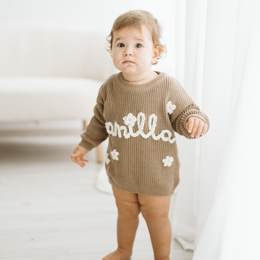 Maglioncino COFFEE personalizzabile con nome e/o ricamo extra