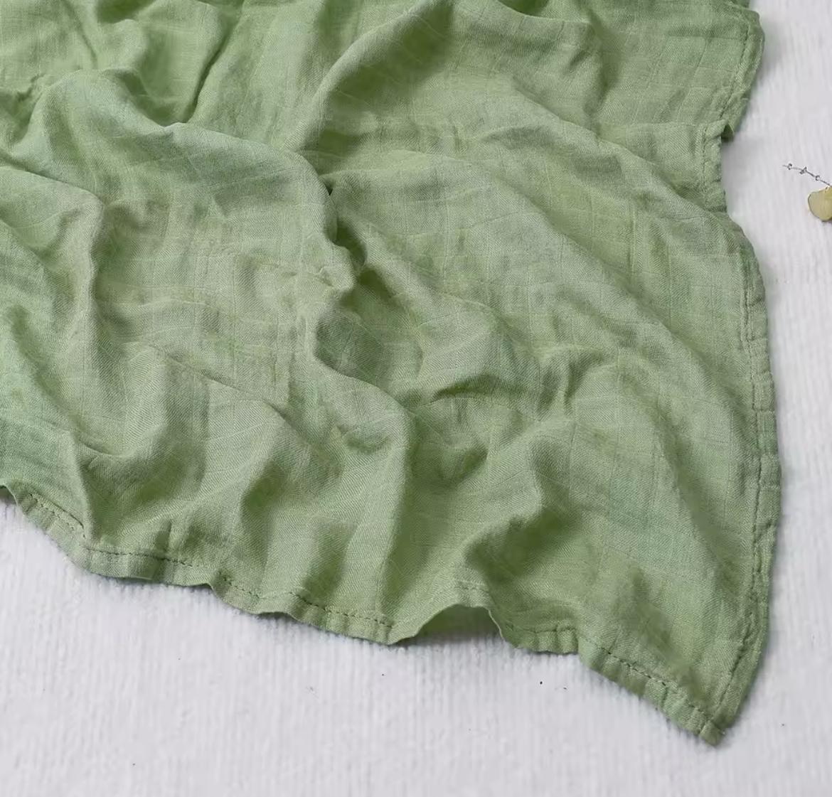 mussola di fibra di bamboo verde