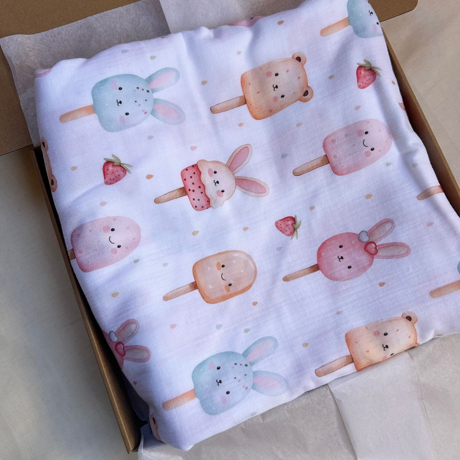 mussola di cotone con gelatini in stampa digitale