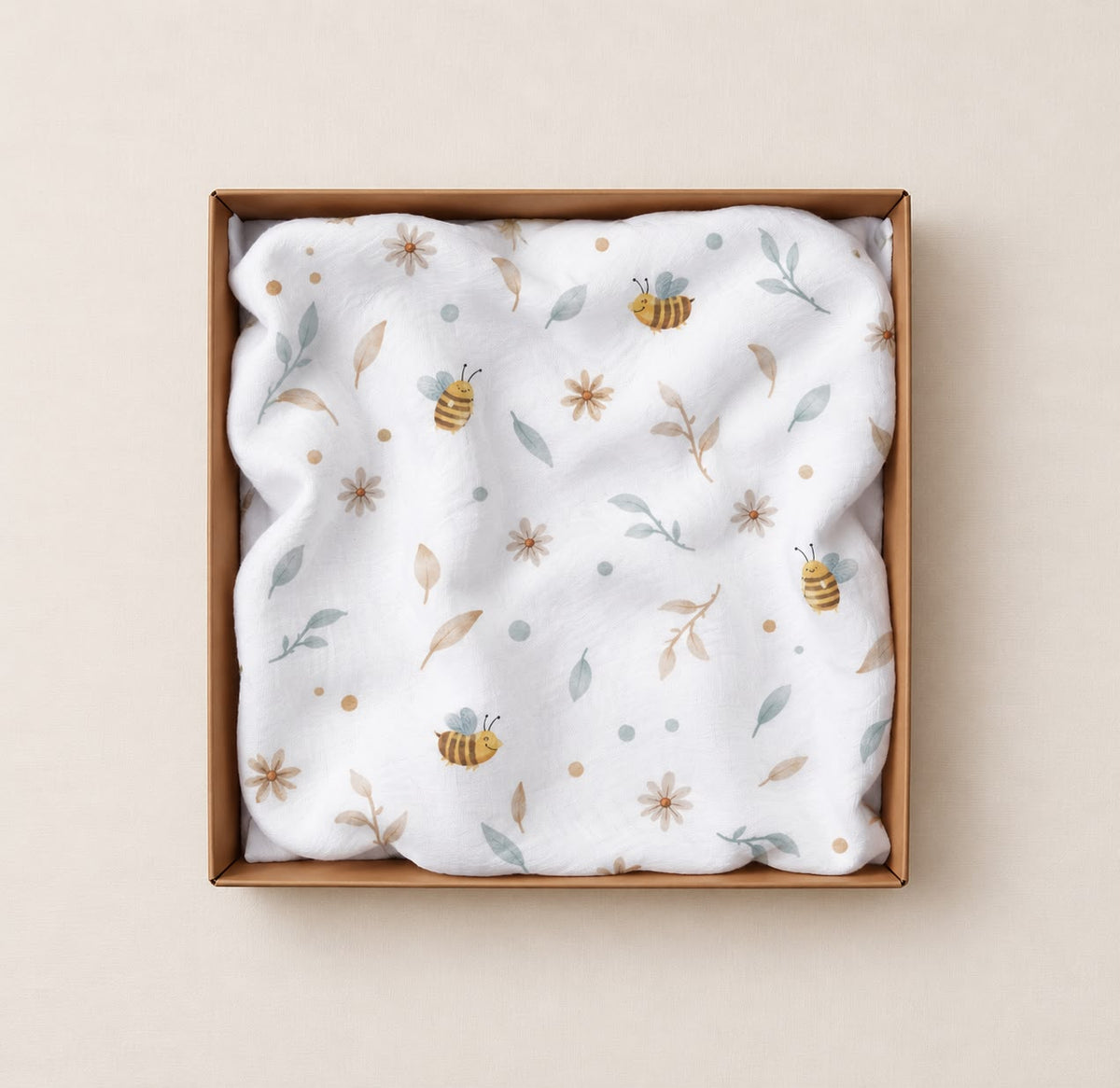 Sweet bee | mussola in 100% con fantasie a tema api