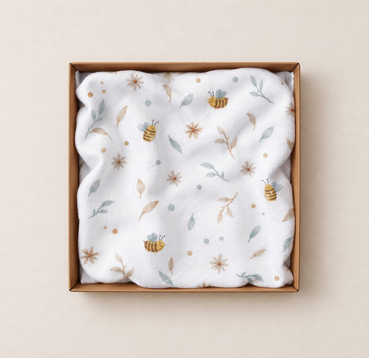 Sweet bee | mussola in 100% con fantasie a tema api