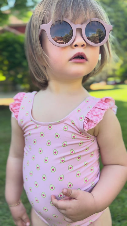 Sweet guacamole | Costume da bagno bambina intero fantasia avocado