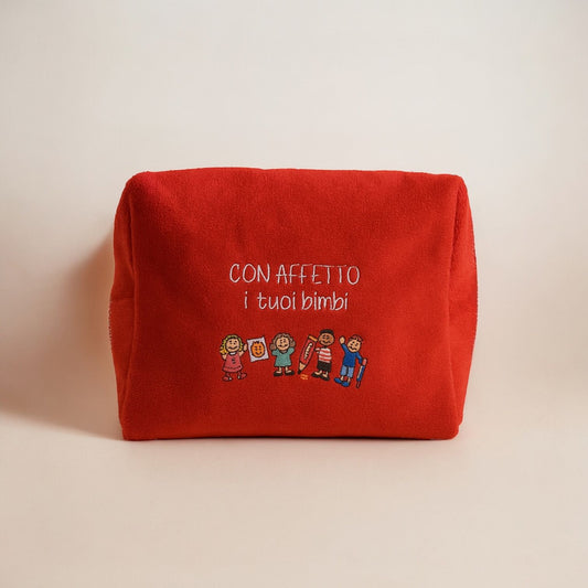 idea regalo per maestre - beauty rosso personalizzabile con frase