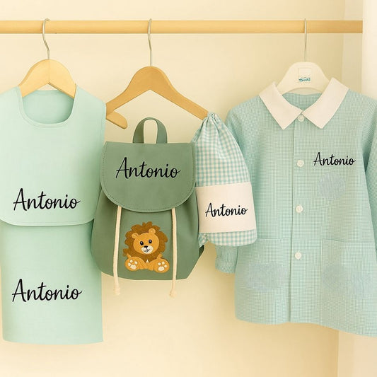 set per l'asilo completo verde