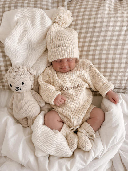 Set vaniglia color crema personalizzato con nome